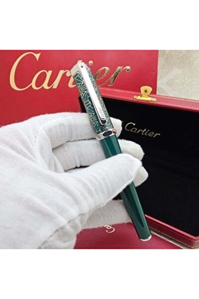 Cartier قلم كارتير سانتوس بنقوش مربعة