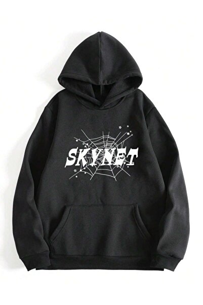 donamod Hanorac cu glugă căptușită din seria Coko ROMWE Guys Letter Graphic c...