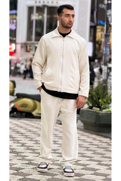 Rocqerx X-3002 Zippered Lined Jacket Elastic Waist Trousers Corded Fabric Vel...