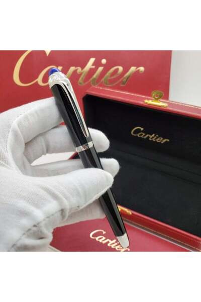 Cartier قلم كارتير لويس بنقوش مفرغة مع رأس مرصع