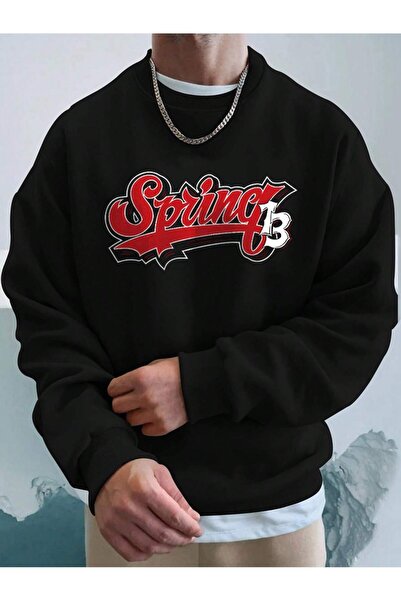 donamod Coko серия Писмо Графична блуза с падащи рамене