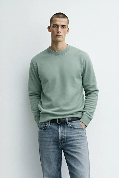 MATERIAL Ανδρικό φούτερ με λαιμόκοψη ποδηλάτου, χειμερινό, φαρδύ και άνετο