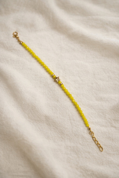 Karma Yellow Star Detail Women's Bracelet