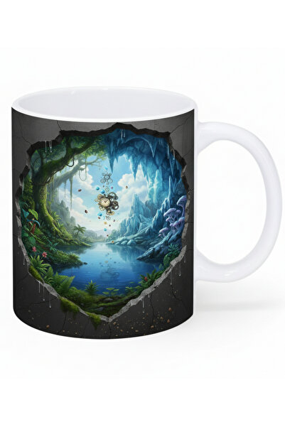 Elbasan Tekstil 3D Design Ceramic Mug Cup Mug Gift