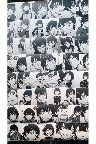 Atölye Moonlit Blue Lock Bachira Sticker Seti (48 adet - her biri 4x4 cm)