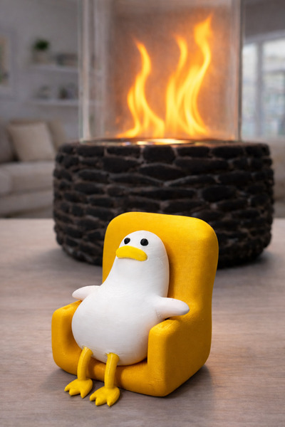 Rex Aksesuar Üşengeç Sevimli Penguen Biblo – Dekoratif Masa ve Raf Süsü