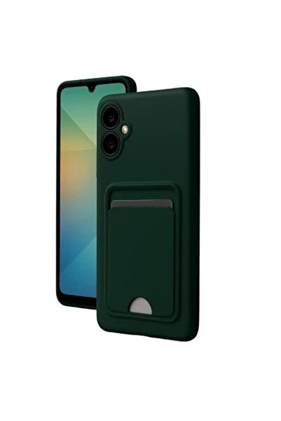 NANOSPACE حافظة سيليكون مع بطاقة عمل كيلفن متوافقة مع هاتف سامسونج جالاكسي A0...