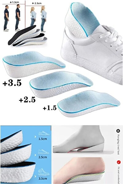 RED KİTCHEN 2,5 Cm Ortopedik Tabanlık Topuk Yükseltici Boy Uzatıcı Tabanlık H...