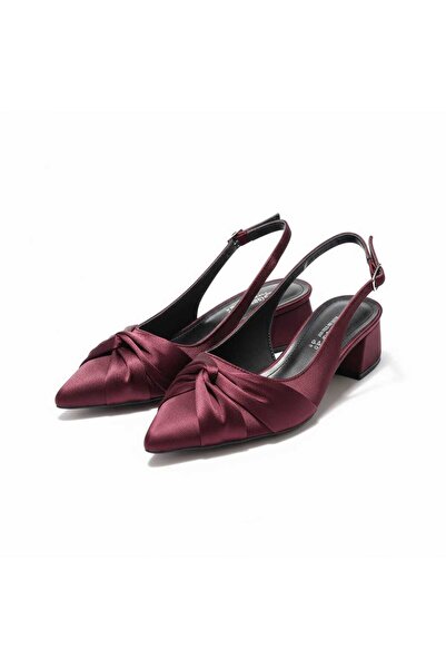 REYAN MODA büzgülü setten stiletto alçak arkası açık yeni sezon