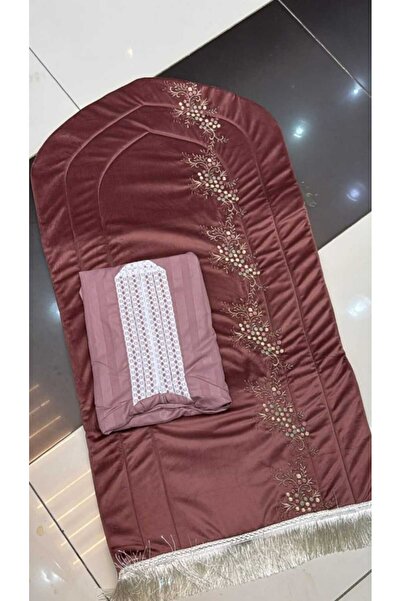 Gerenic Embroidered padded foam prayer mat set with sheet