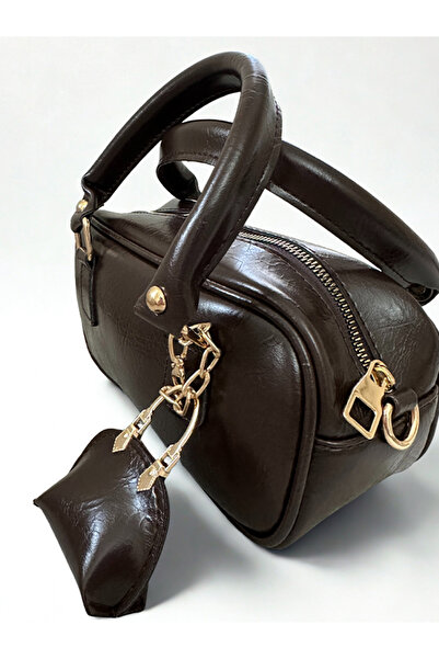 Duya Bags Didé Faux Leather Women's Dark Brown Hand and Shoulder Bag