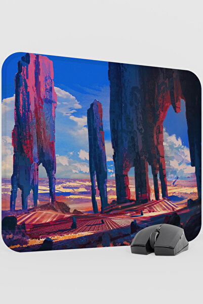 mousepad bastir Digital Pillars in the Desert V3 48X40 XL Gaming Rubber Non-S...