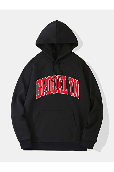 donamod Hanorac cu glugă din seria Coko, cu desen grafic cu litere, cu buzuna...