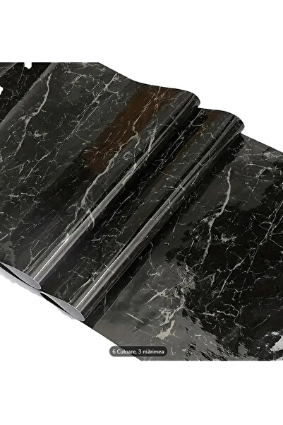 ChillOutlet Self-adhesive marble effect wallpaper black