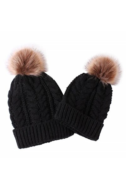 Superbaby Black hat set for mother and baby