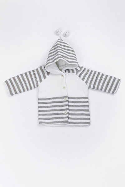 Lui Baby Newborn Hooded Knitwear Unisex Pompom Baby Cardigan 0/6 Months