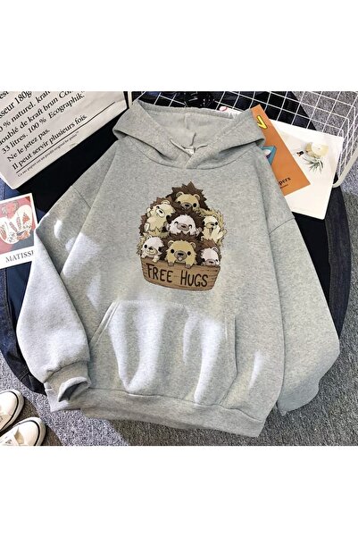 donamod Design special cu glugă Free Hugs Hedgehogs in the Basket cu imprimeu...