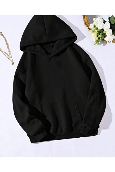 donamod Hanorac unisex supradimensionat simplu, fără imprimeu, tricou AFR-Sim...