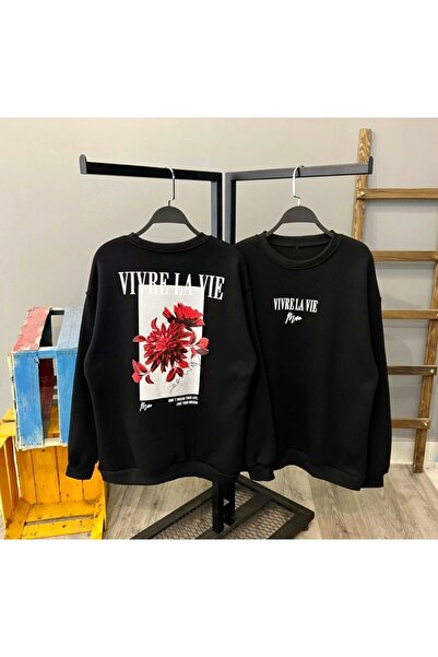 donamod Model Cicek negru pentru bărbați supradimensionat cu glugă Swea trico...