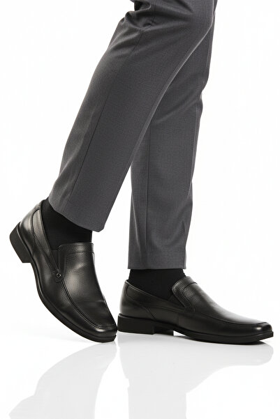 AYAKMOD Pantofi clasici pentru bărbați din piele naturală neagră 00685 M