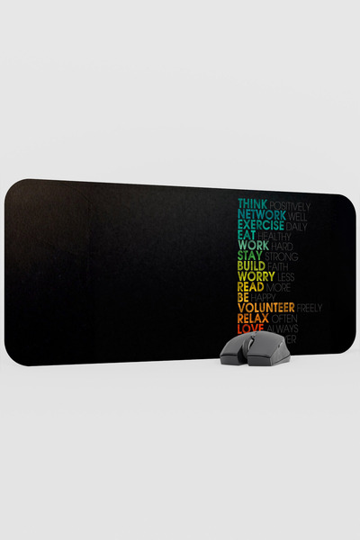 mousepad bastir Motto Slogan Motivasyon V2 70X30 XL Gaming Rubber Non-Slip Ba...