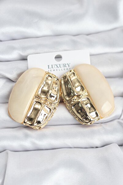 Inure Jewelry أقراط نسائية عتيقة من النحاس بلون كريمي