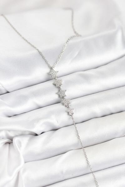 Inure Jewelry قلادة من الفولاذ 316L بلون فضي على شكل نجمة موديل Y