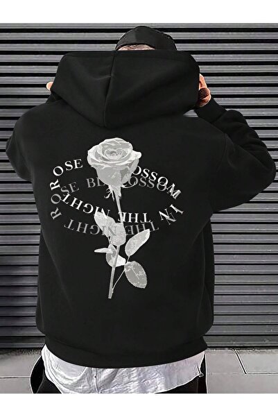 donamod Hanorac cu șnur din seria Coko Rose & Slogan Graphic Drop Shoulder