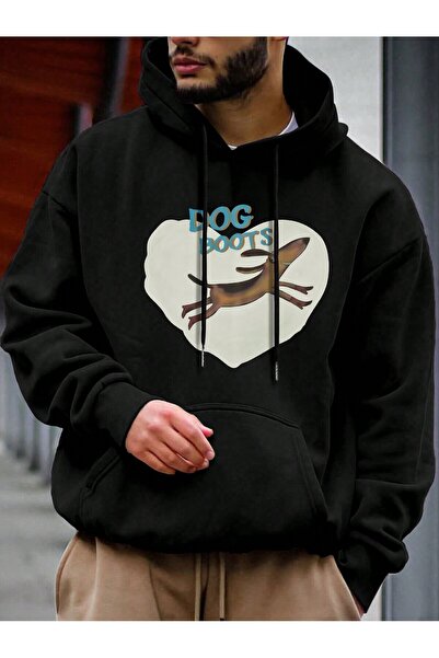 donamod Hanorac cu șnur din seria Coko, cu grafică de desene animate, cu buzu...