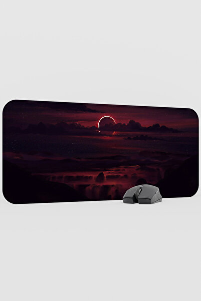 mousepad bastir Digital Sky Cloud Sunset V4 70X30 XL Gaming Rubber Non-Slip B...