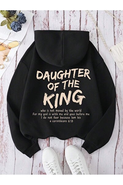 donamod Hanorac cu glugă cu buzunar cangur cu slogan unisex pentru femei/bărbați