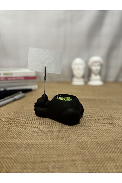 PAYATASARIM طقم مكتب من الخرسانة يتضمن حامل ملاحظات على شكل دمية دب ومشبك ورق