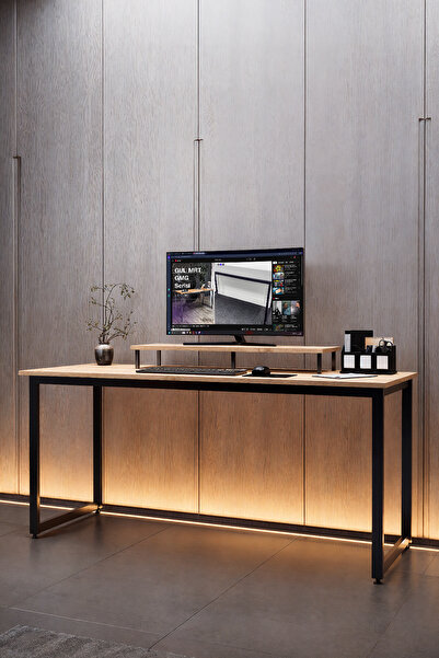 KODIGU 160x60cm Çalışma Masası - Ofis Masası- Monitör Standı Hediyeli | Çalış...
