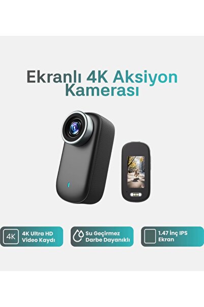 Mobilzone mini 4K Ultra HD Wi-Fi Aksiyon Kamerası | IP65 Su Dayanıklı | Geniş...