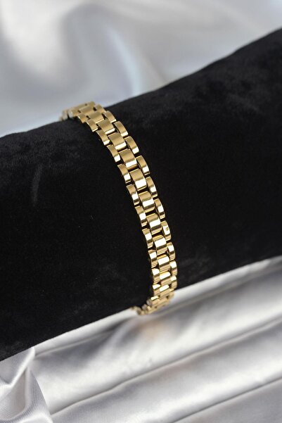 Inure Jewelry 316L Steel Gold Color 7 mm Thickness Men's Bracelet