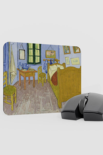 mousepad bastir لوحة ماوس فان جوخ في غرفة النوم في أرلي V4 مقاس 22 × 18 للألع...