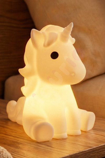 figurio Işıklı Unicorn Figürü / Masaüstü Dekor / Dekoratif Gece Lambası