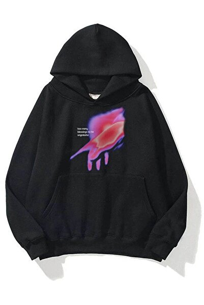 donamod Hanorac unisex Ungrateful Negru Trndz1403