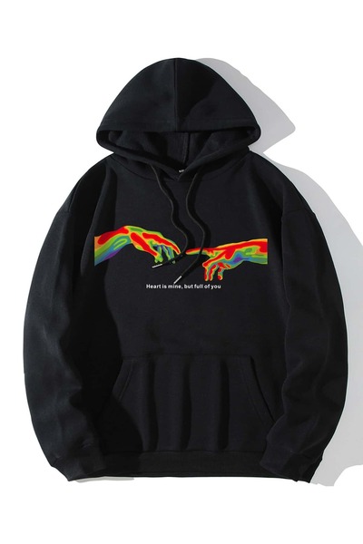 donamod Hanorac cu glugă căptușită cu șnur, cu buzunar cangur, din seria Coko...