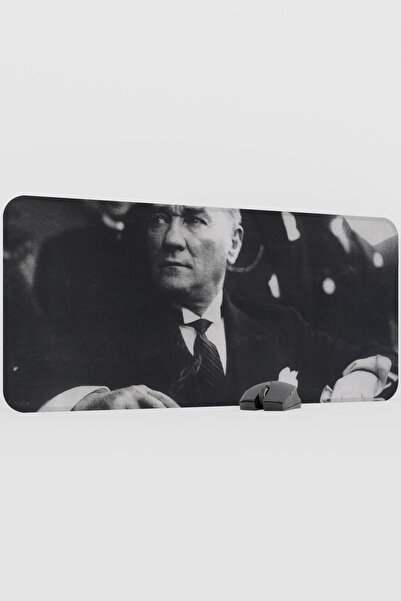 mousepad bastir Mustafa Kemal Atatürk V2 90X40 XXL Gaming Rubber Non-Slip Bas...