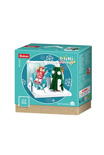 Sluban Girl's Dream Building Set, 109 pieces, Playing in the Snow -