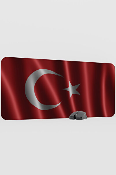 mousepad bastir Republic of Türkiye Flag V5 90X40 XXL Gaming Rubber Non-Slip ...