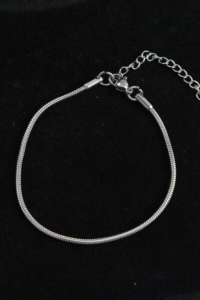 Inure Jewelry 316L Steel Oval Italian Model Silver Color Men's Bracelet