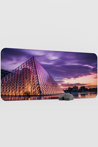 mousepad bastir Louvre Museum France V3 90X40 XXL Gaming Rubber Non-Slip Base...