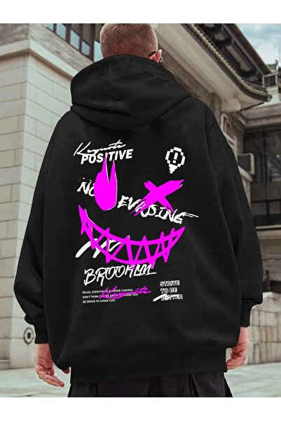 donamod Hanorac cu șnur din seria Coko cu desene animate și slogan grafic