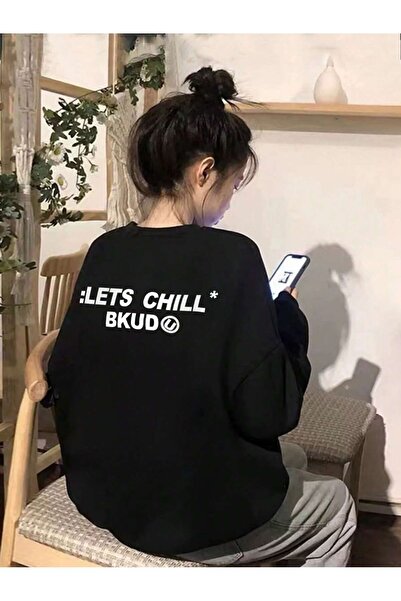 donamod سلسلة كوكا شعار جرافيك قطرة الكتف بلوفر كبير الحجم