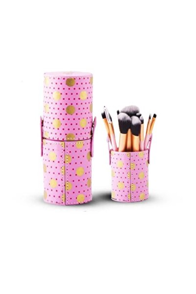ELFA Pink Dot Makeup Brush Set 12 Brushes by