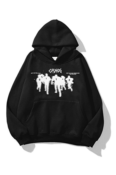 donamod PAGOS Unisex Chaos Swea tricou Negru