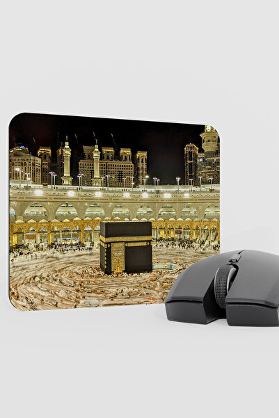 mousepad bastir Kabe-I Şerif Mecca Grand Mosque V1 22X18 Gaming Rubber Non-Sl...