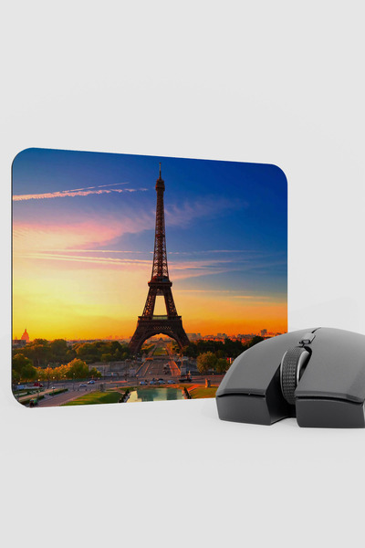 mousepad bastir Paris Eiffel Tower France V3 22X18 Gaming Rubber Non-Slip Bas...